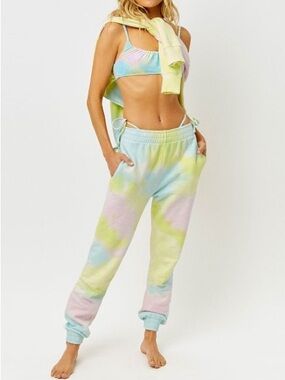 Frankie’s Bikinis tie Dye Joggers Sz L